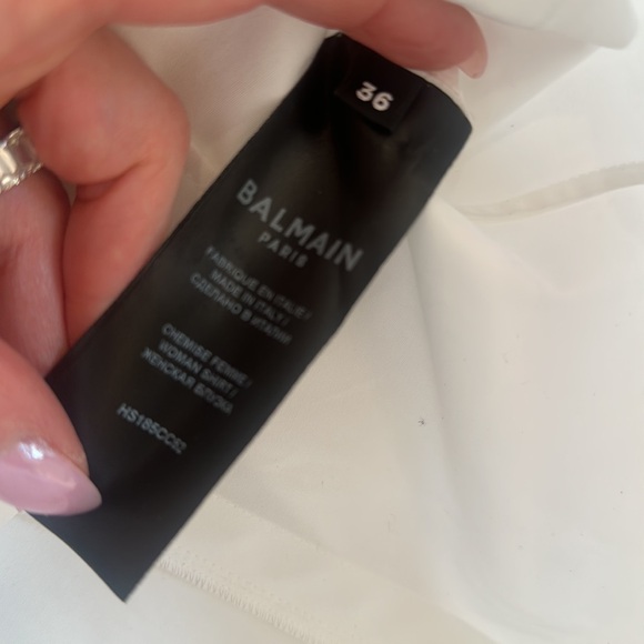 BALMAIN Lingerie Cut Poplin Dress in Blanc NWT - Picture 8 of 12